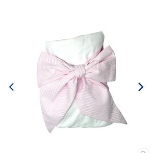 Beaufort Bonnet Company Pink Seersucker Bow Swaddle